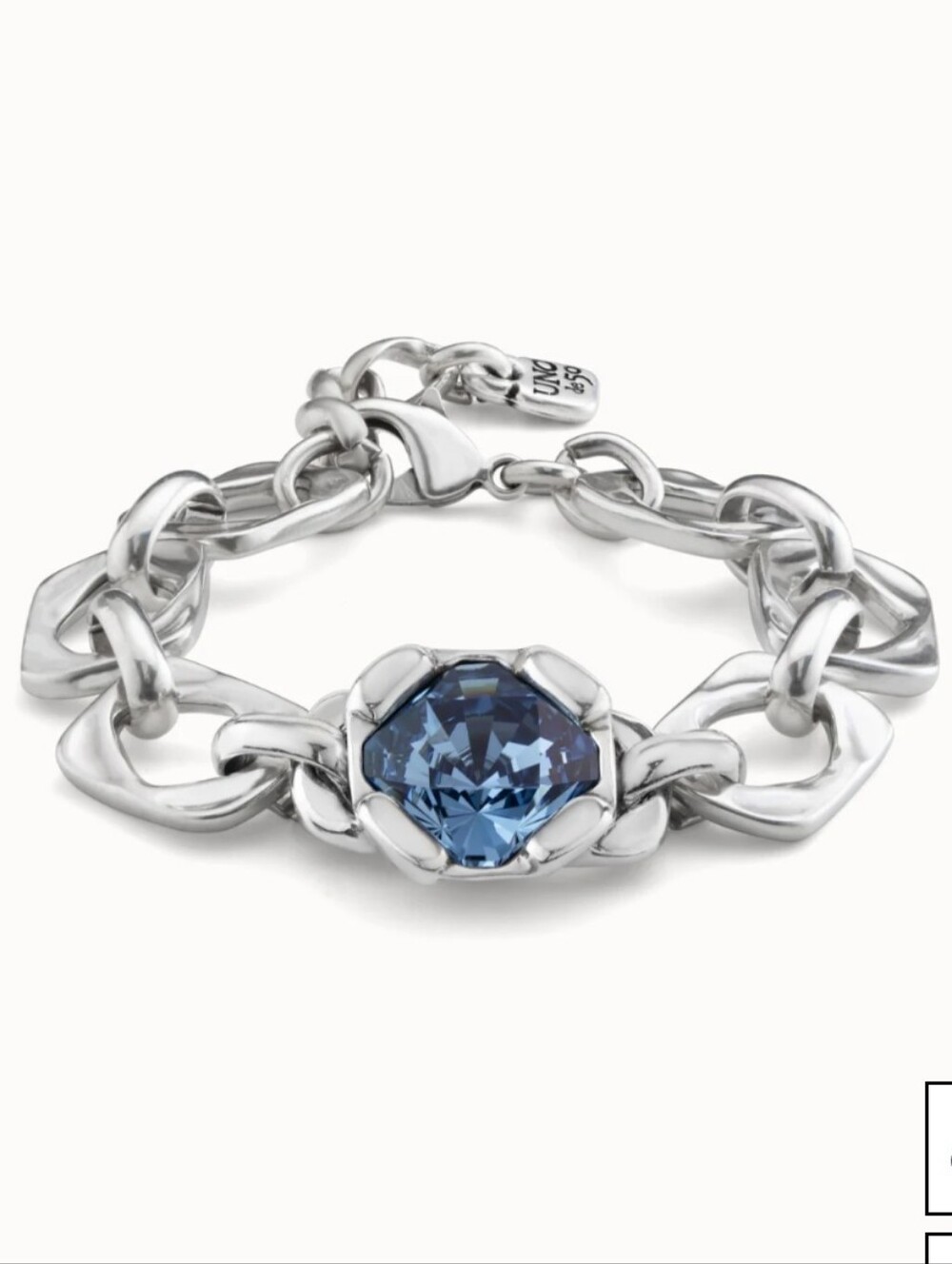 UNO de 50 Bracelet - MARCEVELLOUS - Silver with Blue Swarovski Crystal